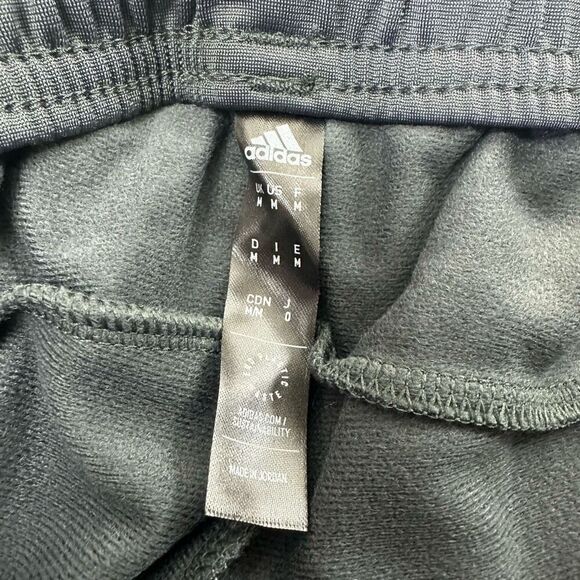 Adidas Men's Size M Tri Stripe Track Pants Gray Black Sporty Gym Sweatpants New - Picture 4 of 11